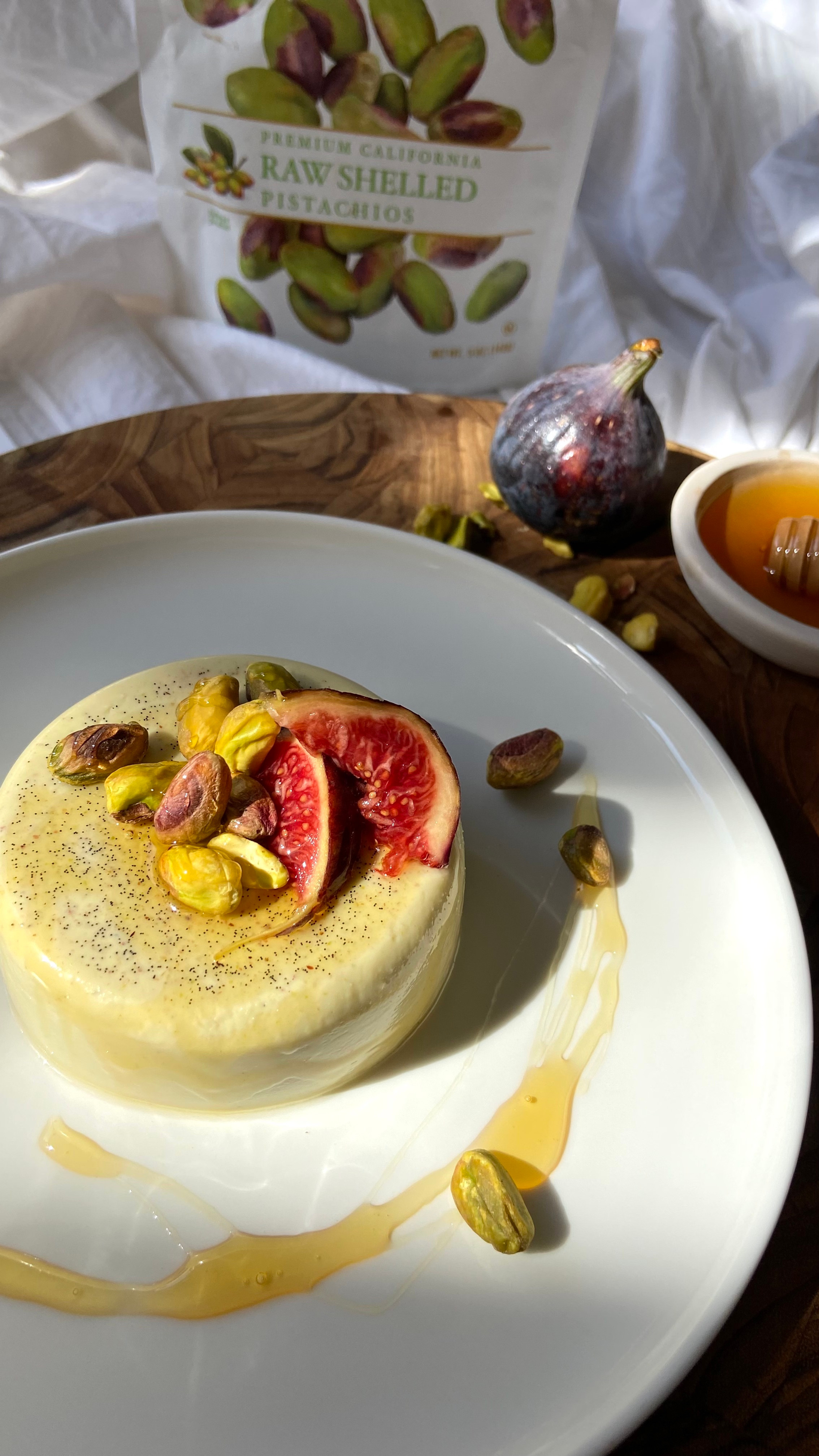 Setton Farms Recipe Pistachio and Figs Panna Cotta